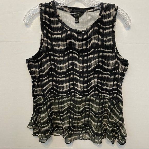 Simply Vera Vera Wang Tops - Simply Vera Wang Scoop Neck Striped Tie Dye Sleeveless Tank Top Sz L